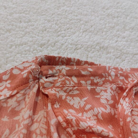 Sky And Sparrow Salmon Pink Floral Wrap Skirt Size Medium - Picture 10 of 15